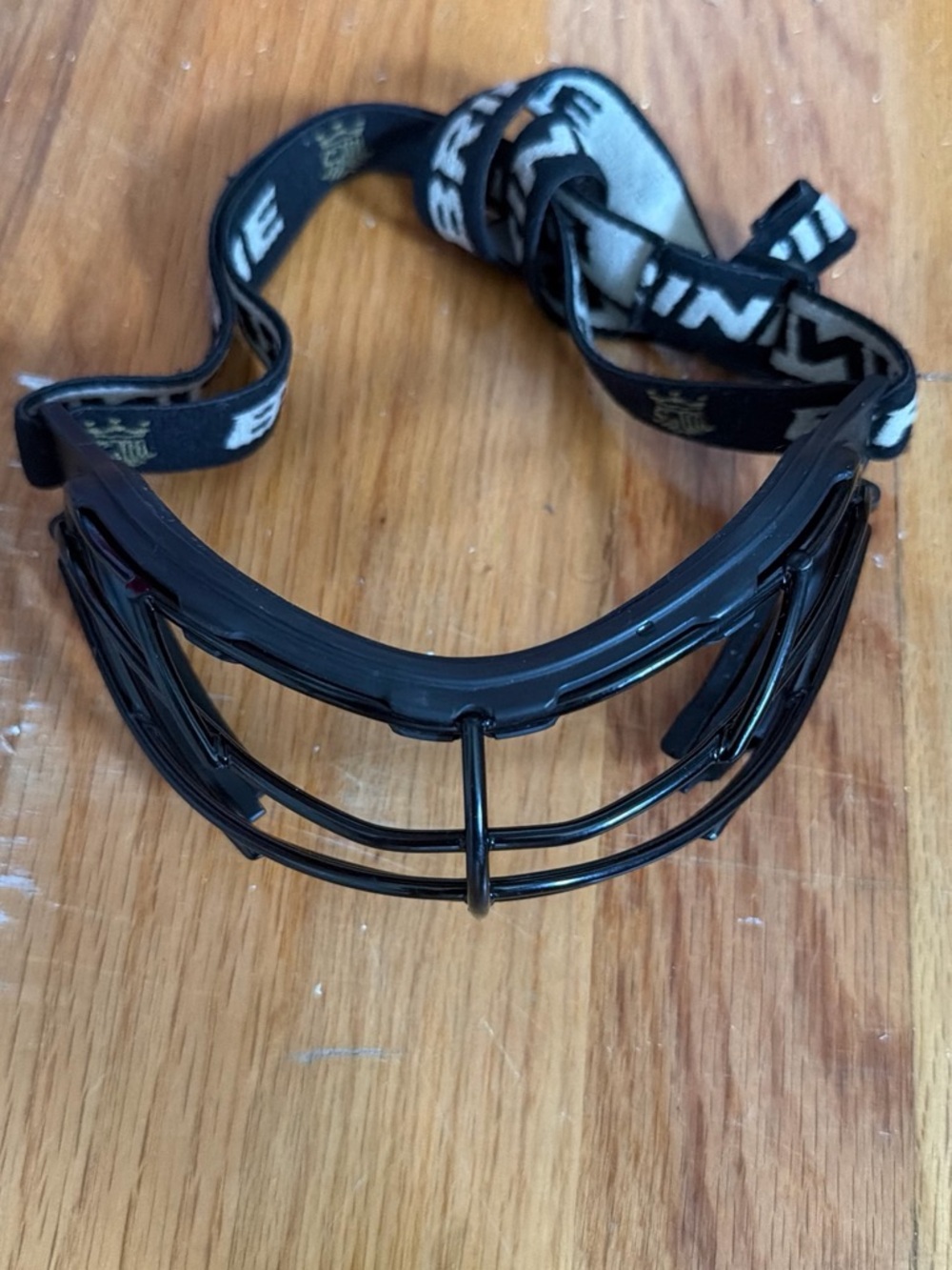 Black Lacrosse Face Mask Goggles with Adjustable Strap